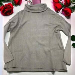 Devotion by Cyrus Women’s XS Gray Ribbed Oversized Cowl Neck Knit Sweater NWOT